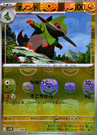 {071/086}Fraxure[Masterball]  | Japanese Pokemon Single Card