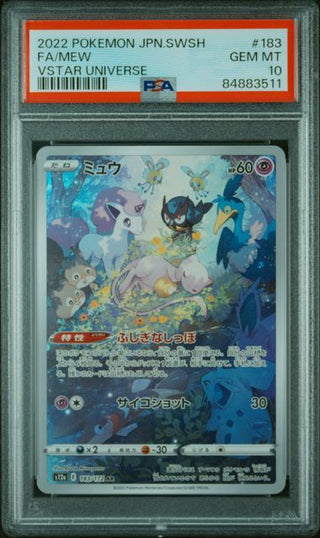 [PSA 10] {183/172} FA/MEW| Japanese Pokemon Card PSA Grading