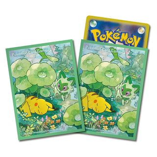 Pokémon card sleeves "Pikachu & Sprigatito green"