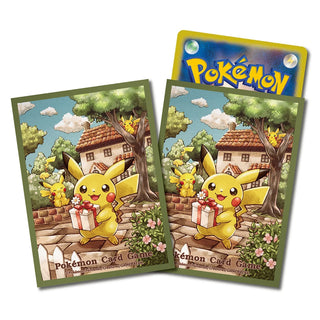 Pokémon card sleeves "Pikachu's Gift green"