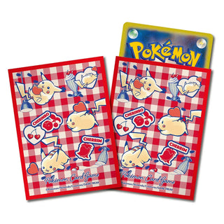 Pokémon card sleeves "Pikachu and Heart red"